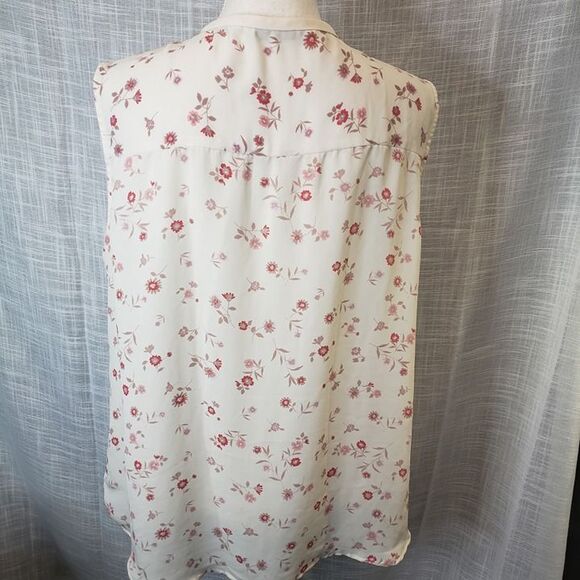Pretty Lauren Conrad Bow Front Sleeveless Top womens size XL Casual Blouse - Picture 5 of 7